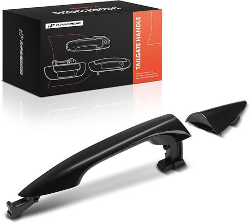 A-Premium Rear Right Passenger Side Exterior Door Handle Compatible with Hyundai Elantra 2011-2016, Sedan, Smooth Black in Kuwait