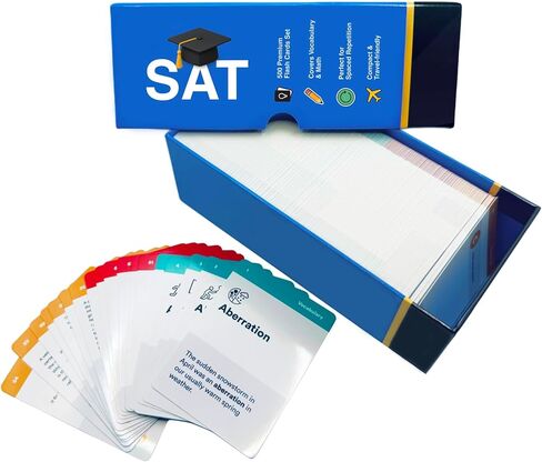 500 SAT Prep Flash Cards 2026-2027 | Vocabulary, Math Formulas & Practice Questions – Infodeck’s Most Complete SAT & ACT Prep Flashcard Set in Saudi Arabia