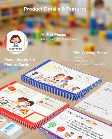 CHEFAN Sentence Building for Kids, Speech Therapy Learn to Read for Preschool Kindergarten, Fun Flash Cards for Classroom Must Haves, Special Education for Homeschool Supplies in Saudi Arabia
