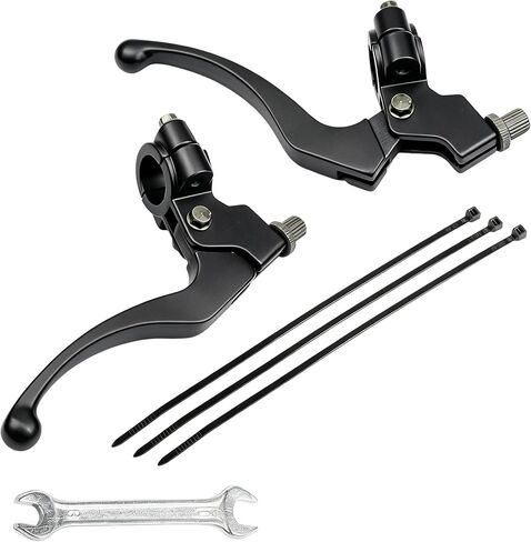 2 PCS Bike Brake Levers, Clutch Lever Set, Clutch Brake Handle Perch, Compatible with Honda CRF50 XR50 Dirt Bike (Black) in Kuwait
