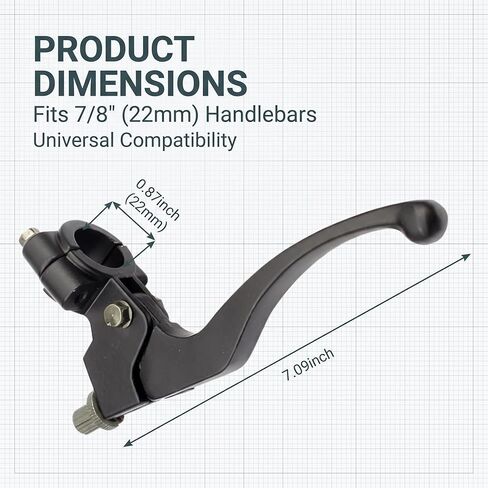 2 PCS Bike Brake Levers, Clutch Lever Set, Clutch Brake Handle Perch, Compatible with Honda CRF50 XR50 Dirt Bike (Black) in Kuwait