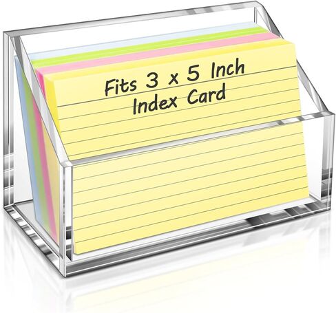 3x5 Index Card Holder, Clear Acrylic 3x5 Index Card Organizer -1 Pack (No Card) in Kuwait