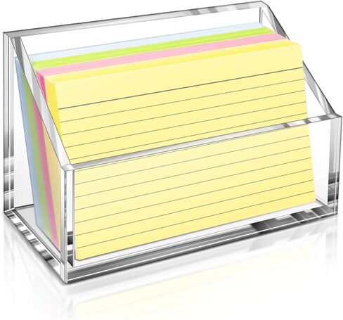 3x5 Index Card Holder, Clear Acrylic 3x5 Index Card Organizer -1 Pack (No Card) in Kuwait