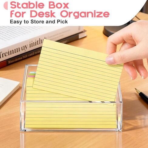 3x5 Index Card Holder, Clear Acrylic 3x5 Index Card Organizer -1 Pack (No Card) in Kuwait