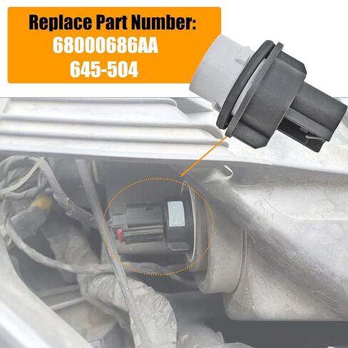 645-504 68000686AA Front Turn Signal Parking Light Bulb Socket Compatible with Jeep Compass, fit for Patriot 2007-2017, Premium Front Turn Signal Light Lamp Bulb Socket in Saudi Arabia