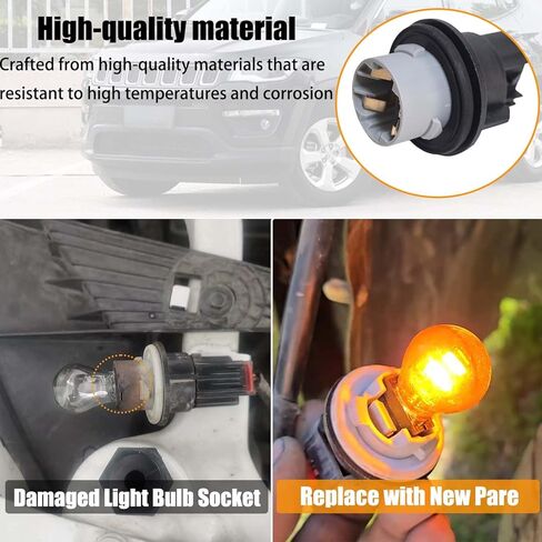 645-504 68000686AA Front Turn Signal Parking Light Bulb Socket Compatible with Jeep Compass, fit for Patriot 2007-2017, Premium Front Turn Signal Light Lamp Bulb Socket in Saudi Arabia