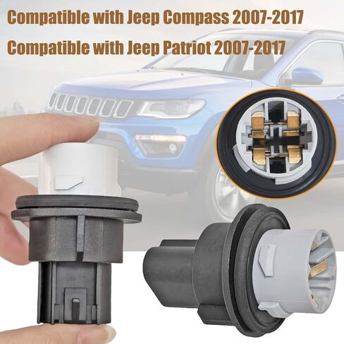 645-504 68000686AA Front Turn Signal Parking Light Bulb Socket Compatible with Jeep Compass, fit for Patriot 2007-2017, Premium Front Turn Signal Light Lamp Bulb Socket in Saudi Arabia