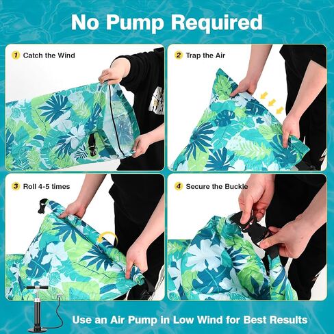 TOBTOS Pool Lounge Float with Canopy, Portable Wind Inflatable Pool Floats for Adults with Headrest & Storage Space, Inflatable Couch for Swimming Pool,Beach in Saudi Arabia