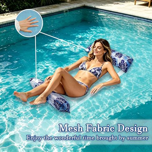 Inflatable Pool Float Adult 6 Pack 4-in-1 Pool Float Water Hammock Swimming Pool Raft Pool Float Lounge Chair Water Floaties Saddle for Adults Rest Swimming Beach Vacation Essentials in Saudi Arabia
