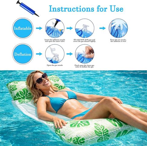 Inflatable Pool Float Adult 6 Pack 4-in-1 Pool Float Water Hammock Swimming Pool Raft Pool Float Lounge Chair Water Floaties Saddle for Adults Rest Swimming Beach Vacation Essentials in Saudi Arabia