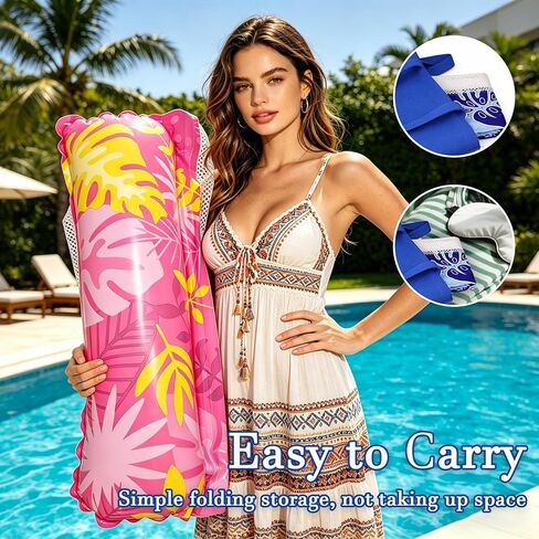 Inflatable Pool Float Adult 6 Pack 4-in-1 Pool Float Water Hammock Swimming Pool Raft Pool Float Lounge Chair Water Floaties Saddle for Adults Rest Swimming Beach Vacation Essentials in Saudi Arabia