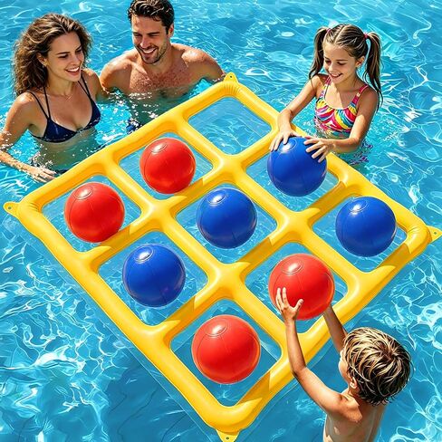 Pool Toys Games, Pools Tic-Tac-Toe Games for Kids Adults Teens Inflatable Pool Toys for Kids Ages 8-12, Family Summer Yard Beach Pools Party & Outdoor Water Floating Toy in Saudi Arabia