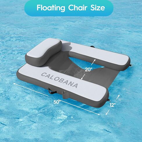 CALOBANA Inflatable Floating Chair, Heavy Duty Pool Floats Adult Lounger, Portable Water Float Chair for Swimming Pool, Lake and Beach in Saudi Arabia