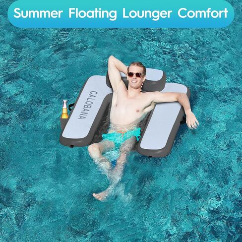 CALOBANA Inflatable Floating Chair, Heavy Duty Pool Floats Adult Lounger, Portable Water Float Chair for Swimming Pool, Lake and Beach in Saudi Arabia