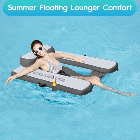 CALOBANA Inflatable Floating Chair, Heavy Duty Pool Floats Adult Lounger, Portable Water Float Chair for Swimming Pool, Lake and Beach in Saudi Arabia