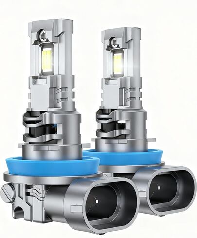 مصابيح Marsauto H11/H9/H8، 40,000LM 800% لمبة ضباب H11 فائقة السطوع، مقاس 1:1 Plug N Play، H9 H8 Drving Front Light 6500K أبيض، IP68، حزمة من 2 in Kuwait