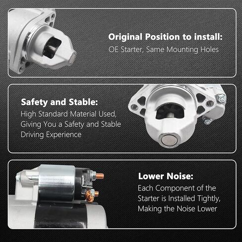 Starter Motor for John Deree 647A X300 X304 X320 X324 X500 X534 Z910A Z920A WH36A WH48A WH52A 648R 652R 661R 652R EFI and 661R EFI Replaces OE# MIA11626 428000-6600 in Kuwait