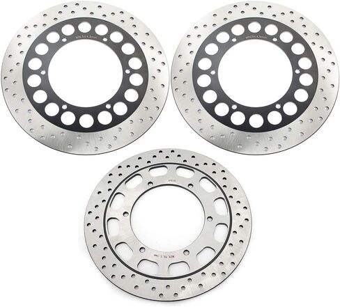 3x Front Rear Brake Discs Rotors for Yamaha Vstar 1300 XVS1300 Tourer 2007 2008 2009 2010 2011 2012 2013/ V-Star Midnight Star XVS1300A 2007-2017 in Kuwait