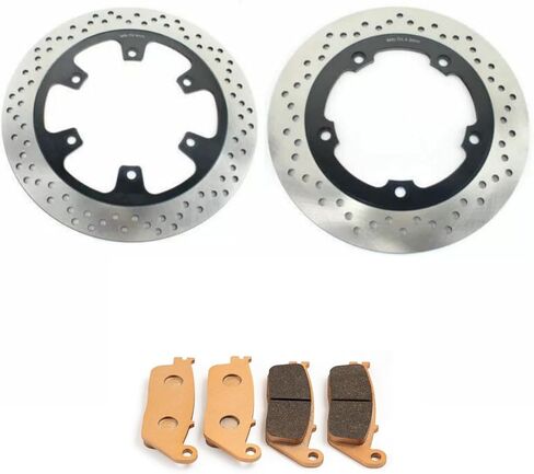 Front Rear Brake Disc Rotors Pads Kit for Triumph Thunderbird 885 95-03 Legend 900 TT 98-01 Adventurer 900 885 96-01 in Kuwait