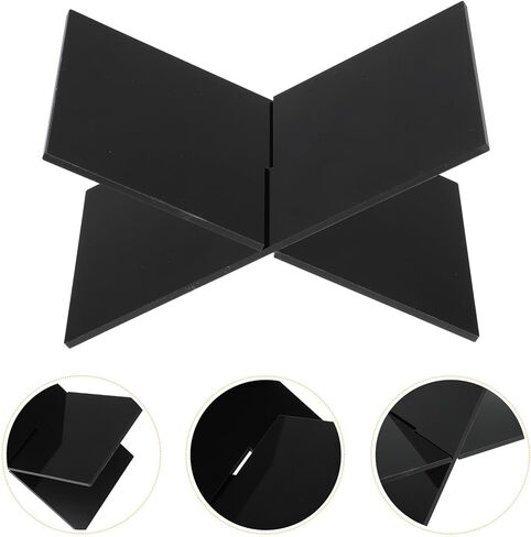 Acrylic Book Stand Compact Dark Multi-Functional Open Recipe and Bible Display Holder Desktop Storage Rack for Office and Home Use in Kuwait