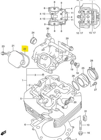 غطاء صمام التفتيش O-Ring لسوزوكي DR650SE 11177-44B01 in Kuwait