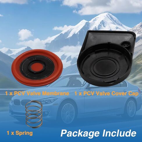 PCV Valve Cap with Membrane and Spring Cylinder Head Cover PCV Valve Diaphragm Cap Seal Repair kit Compatible with MINI Cooper S BMW F20 F21 F30 F31 F80 with N13 N18 Related# 11-12-7-646-552 in Kuwait