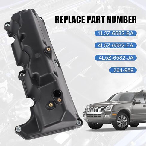 Engine Valve Cover Left Driver Side Compatible with 2002-2005 Ford Ranger Explorer 2001-2005 Explorer Sport Trac 2002-2005 Mercury Mountaineer 4.0L Replace#264-989 1L2Z-6582-BA 4L5Z-6582-FA in Saudi Arabia