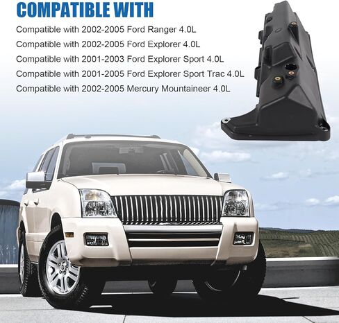 Engine Valve Cover Left Driver Side Compatible with 2002-2005 Ford Ranger Explorer 2001-2005 Explorer Sport Trac 2002-2005 Mercury Mountaineer 4.0L Replace#264-989 1L2Z-6582-BA 4L5Z-6582-FA in Saudi Arabia