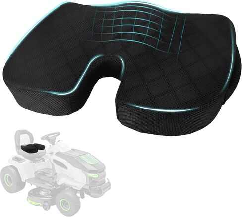 Lawn Mower Seat Cushion - Memory Foam Cushion for Riding Lawn Mower, Shock-Absorbing Seat Pillow for Long Hours of Operation, Ergonomic Cushions for Tailbone Pain Relief, Sciatica and Back Support in Saudi Arabia