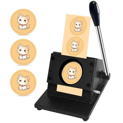 1"/25mm Button Paper Cutter, 1.38"/35mm Diameter Circle Paper Punch, 35mm Die Cutter, 1.38" Round Paper Cutter for Making 1" /25mm Buttons, Circle Cutter for DIY Button Making(1.38" Cut Diameter) in Saudi Arabia