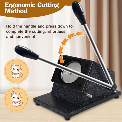 1"/25mm Button Paper Cutter, 1.38"/35mm Diameter Circle Paper Punch, 35mm Die Cutter, 1.38" Round Paper Cutter for Making 1" /25mm Buttons, Circle Cutter for DIY Button Making(1.38" Cut Diameter) in Saudi Arabia