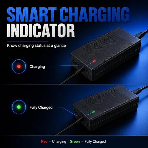 Battery Charger for Ridstar Q20/Q20 Pro 54.6V 5A | Fast Charging 3-Pin Adapter with Multiple Protections | Waterproof & Moisture-Proof | Input 110-240V for E-Bike in Kuwait