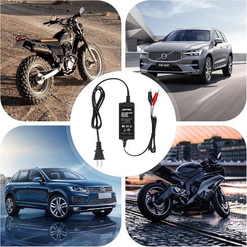NASTIMA 12V 1.2A شاحن بطارية حمض الرصاص الذكي (SLA) لشحن القوارب والدراجات النارية ATVs وجزازات الركوب مع حماية ماس كهربائى وضوء مؤشر LED in Kuwait