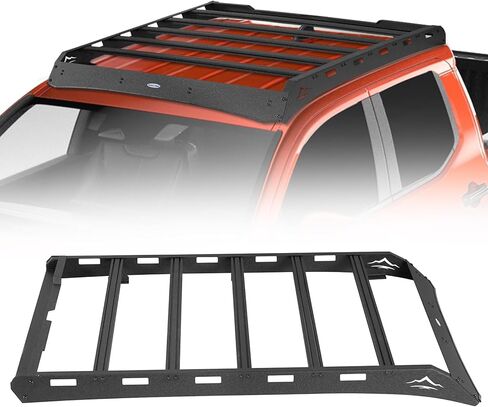 قضبان متقاطعة من الألومنيوم من الجيل الرابع من Hooke Road لعام 2024 2025 2026 Toyota Tacoma Double Cab، سلة حامل البضائع على السطح البري in Kuwait