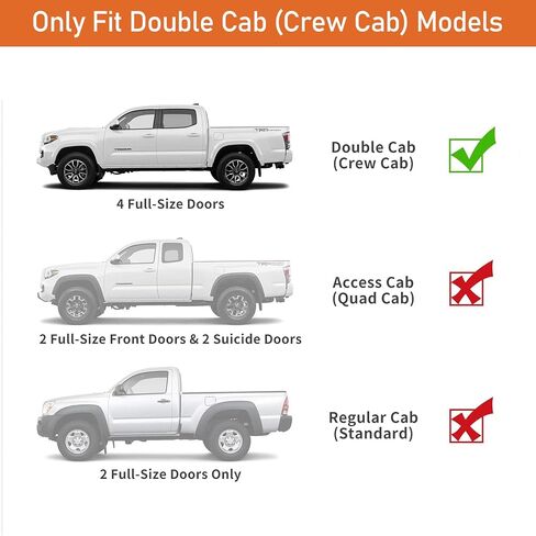 قضبان متقاطعة من الألومنيوم من الجيل الرابع من Hooke Road لعام 2024 2025 2026 Toyota Tacoma Double Cab، سلة حامل البضائع على السطح البري in Kuwait