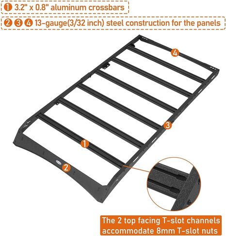 قضبان متقاطعة من الألومنيوم بطول كامل لرف السقف من Hooke Road GX460 لـ 2010-2023 لكزس GX460، سلة شحن على السطح البري، قضبان حامل الأمتعة in Kuwait