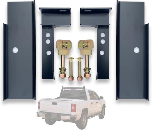 30119 Hardware Kit | for Use w/Standard Bed | Fits 2007-2018 Chevrolet GMC Silverado Sierra 1500; 07-19 Chevrolet GMC Silverado Sierra 2500 3500 HD | Black Powder Coat | No Drill Required in Saudi Arabia