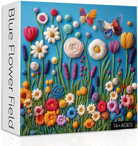 Colorful Flower Puzzles for Adults 1000 Pieces, Wildflower Garden Art Jigsaw Puzzles, Nature Plant Floral Butterfly Puzzle in Saudi Arabia