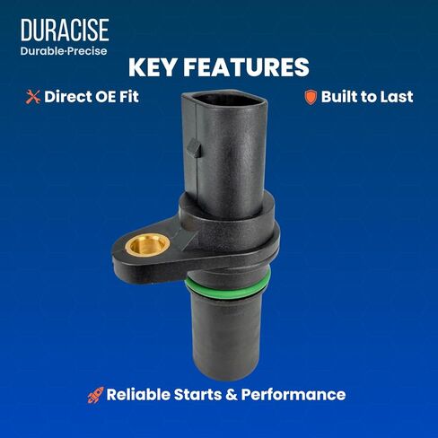 DURACISE Engine Crankshaft Position Sensor Compatible with 2008-2017 Volkswagen Jetta, Golf, GTI, Tiguan, Passat CC, Eos, Beetle & 2008-2016 Audi A3, A4, A5, Q5, Q3 & 2008-2014 Seat Leon #06H906433 in Kuwait