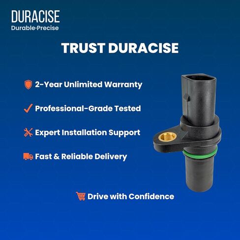 DURACISE Engine Crankshaft Position Sensor Compatible with 2008-2017 Volkswagen Jetta, Golf, GTI, Tiguan, Passat CC, Eos, Beetle & 2008-2016 Audi A3, A4, A5, Q5, Q3 & 2008-2014 Seat Leon #06H906433 in Kuwait