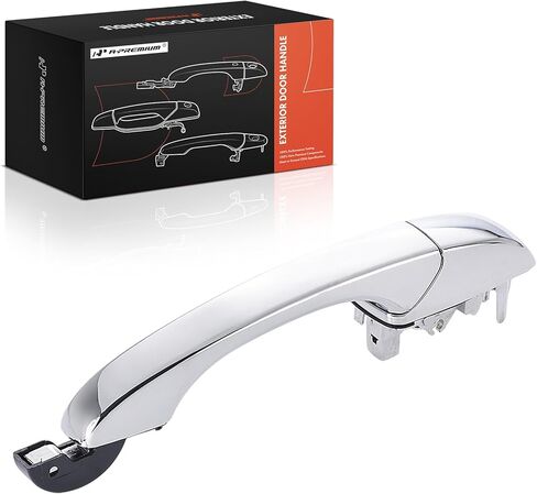 A-Premium Rear Driver or Passenger Side Exterior Door Handle Compatible with Dodge Grand Caravan 2008-2020 & Chrysler Town & Country 2008-2016 & Volkswagen Routan 2009-2012 & Ram C/V 2012-2015, Chrome in Kuwait