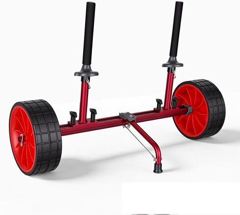 Sit On Top Kayak Cart, Heavy-Duty Plug-in Kayak Cart Dolly with 10 Inch Airless Wheels, Width Adjustable for Carrying Kayaks Canoes with Scupper Holes in Saudi Arabia