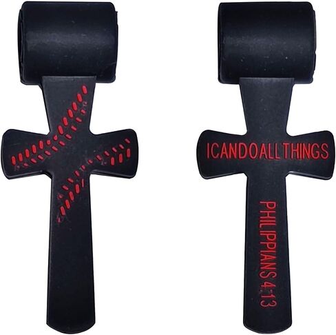 Silicone Cross Pendants for Baseball Rope Necklace, 2 Pack(Black/White) in Saudi Arabia