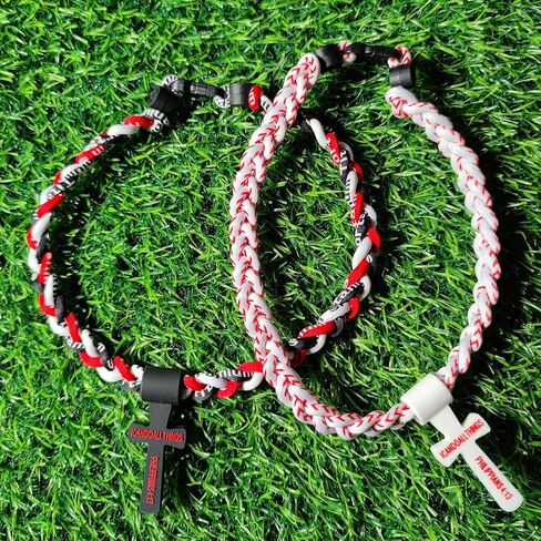 Silicone Cross Pendants for Baseball Rope Necklace, 2 Pack(Black/White) in Saudi Arabia
