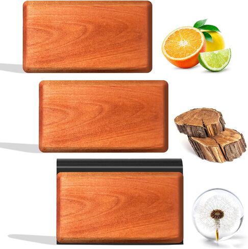 Car Air Freshener - Wood Air Freshener - Car Odor Eliminator - Long Lasting Scent - Auto Accessories -VISOR CLIP INCLUDED (Teak-Open Air-Charming Orchard) in Saudi Arabia