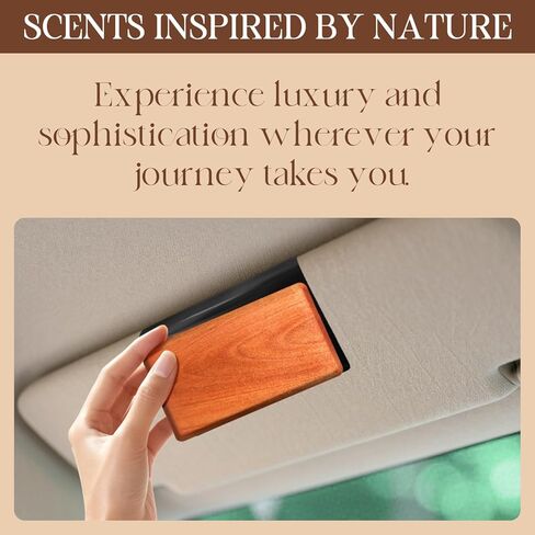 Car Air Freshener - Wood Air Freshener - Car Odor Eliminator - Long Lasting Scent - Auto Accessories -VISOR CLIP INCLUDED (Teak-Open Air-Charming Orchard) in Saudi Arabia