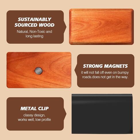 Car Air Freshener - Wood Air Freshener - Car Odor Eliminator - Long Lasting Scent - Auto Accessories -VISOR CLIP INCLUDED (Teak-Open Air-Charming Orchard) in Saudi Arabia