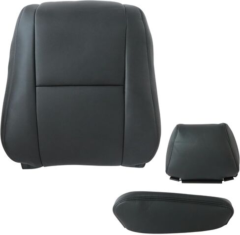 FZJDSD Black Driver Bottom & Top Lean Back Leather Seat Cover & Armrest Seat Cover & Headrest Cover Compatible with Mercedes Benz Sprinter 2500 3500 2007-2019 Freightliner Sprinter 2500 3500 2007-2019 in Kuwait