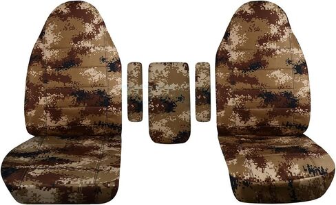 Totally Covers Compatible with 1999-2001 Ford F-150 F-250 F-350 Camo Truck Captains Chairs Seat Covers w 3 Armrest Covers (1 per Seat + Center): Wetland Camouflage (16 Prints) F-Series F150 F250 F350 in Saudi Arabia