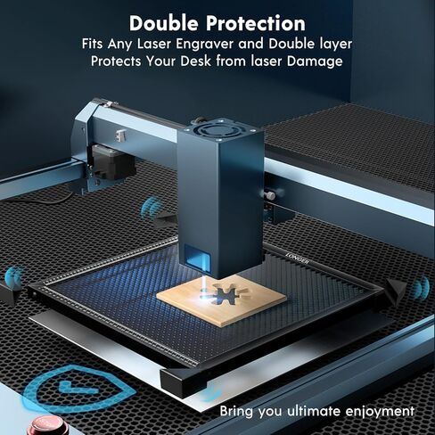 طاولة عمل أطول على شكل قرص العسل، سرير عمل على شكل قرص العسل مقاس 17.3 بوصة × 17.3 بوصة × 0.86 بوصة لآلة قطع النقش بالليزر ثاني أكسيد الكربون أو الصمام الثنائي، تبديد سريع للحرارة مع لوحة ألومنيوم لحماية الطاولة in Kuwait
